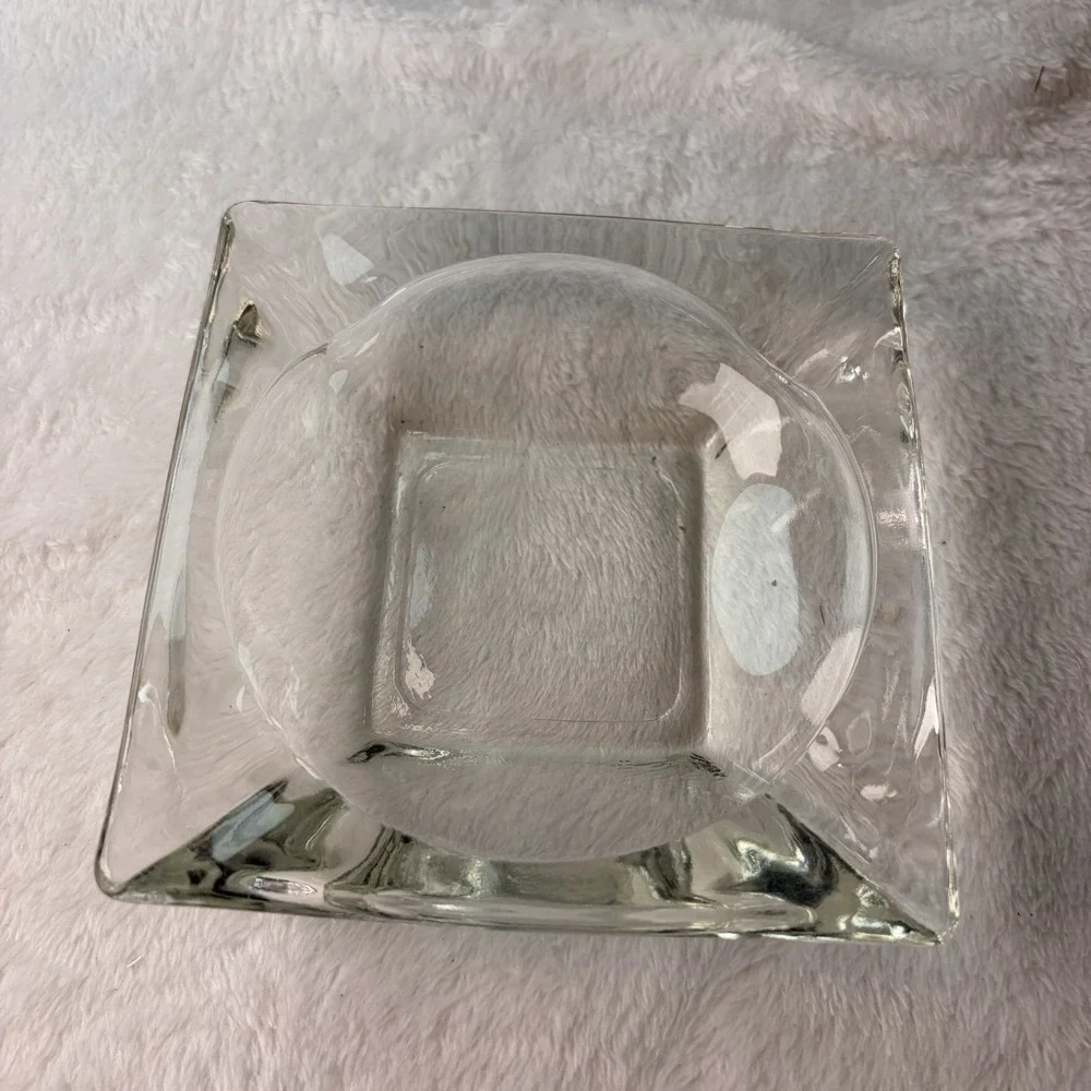 Vintage Ashtray Lot 2 Mid Century Modern Hyalyn Ceramic 118 Anchor Hocking Glass